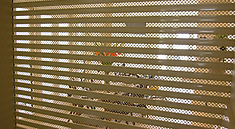 security mesh shutters